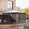 thumbnail image 2 of Outsunny 10' x 12' Gazebo Replacement Mosquito Netting, Dark Grey, 2 of 10