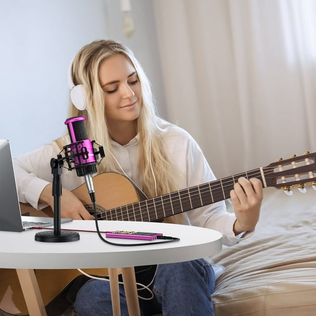 Ensemble Son et microphone Ensemble Son et microphone Son Professionnel microphone à Condensateur Cardioïde avec Accessoires de Base Kit Audio de Luxe pour Diffusion en Direct Jeux Entrer