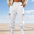 thumbnail image 1 of Ceisia Men Solid Color Loose Casual Pants Elastic Waist Drawstring Sports Gift Work Trousers, 1 of 9