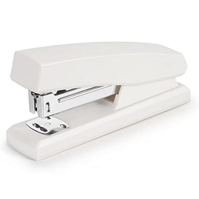 LEEYNEER Stapler Office Stapler Stapler for Desk Portable Staplers (White)