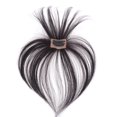 thumbnail image 3 of Bangs Hair Clip Lifelike Refine Facial Contour 3D Real Human Hair Bangs Dark Brown, 3 of 12