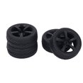 thumbnail image 1 of Plastic Wheel Rims And Rubber Tires, Strong Cushioning 1/10 Scale RC Car Wheels And Tires Improve Stability Flexible Driving  For Different Roads B Tire, 1 of 8