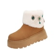 thumbnail image 2 of Roncen Women's Winter Snow Boots with Rhinestone Decorations - Thick Platform Plus Size Fur Trimmed Warm Boots for Cold Weather, Comfortable Elevated Slip-Resistant Casual Shoes with Fluffy Lining, 2 of 8