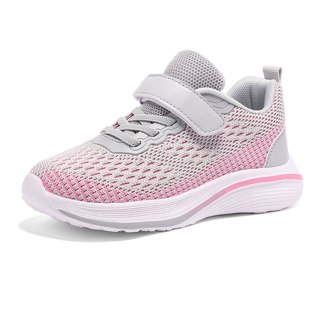REDARER Kids' Breathable Running Shoes - Lightweight Mesh Sneakers with Color Block for Boys & Girls,Color:Q10 Grey,Size:9.5-10 Years