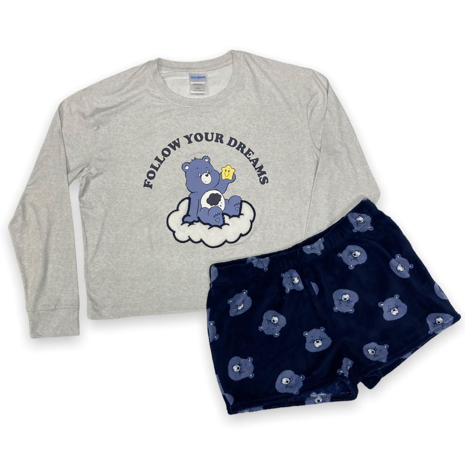 Care Bears Ladies long sleeve tee and short sleep set