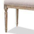 thumbnail image 4 of Baxton Studio Banc Clairette en Beige et Marron, 4 of 6