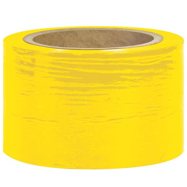 Box Partners TNB303YELLOW Film Extensible de Groupement 3 Po x 1000 Pi, Calibre 80, Jaune