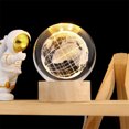 thumbnail image 3 of 3D Crystal Ball with Warm Light Wooden Base Small Night, 3 of 8