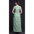 thumbnail image 4 of Bimba Feuilles Femme Col en V Sans Manches Fente avant Décontractée Maxi Imprimée Robe Bohème-Moyen, 4 of 5