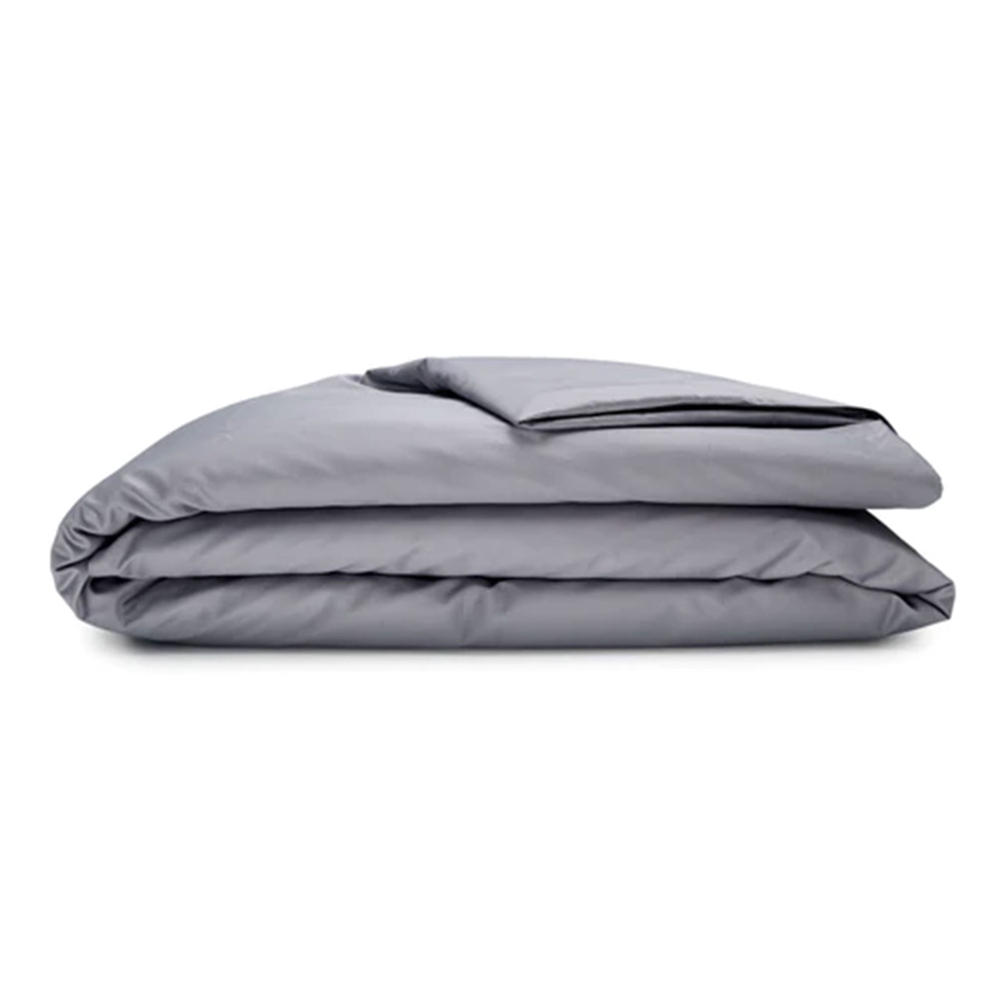 Sleepgram Supima 400 Thread Count Cotton Duvet Cover, Twin, Grey Stone