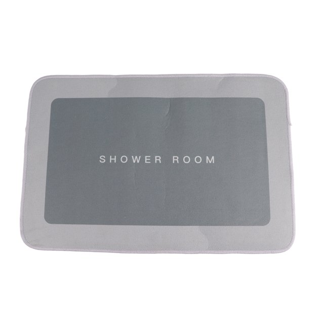 Bathroom Mat Modern Absorbent Quick Dry Bathroom Rug Entrance Door Antislip Mat Light Gray Square