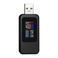 thumbnail image 2 of EGNMCR USB Power Meter DC 4-24V 5A LCD USB A&C Voltage Current Display USB Tester Multimeter Test Speed Of Charger Cables Capacity Of Power Bank, QC 2.0 3.0, Gift, 2 of 9