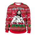 thumbnail image 1 of Sweat-Shirt Unisexe Imprimé Animal Col Rond Laid Noël Xmas, 1 of 3
