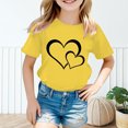 thumbnail image 4 of WEAIXIMIUNG Vêtements pour Ado Fille T-Shirt Mignon à Motif Col Rond Manches Courtes T-Shirt d'Été Décontracté 100, 4 of 6