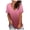 Wine, variant on fartey Short Sleeve Shirts for Women Trendy Gradient Print Roomy Fit Tshirts with Pocket Casual V Neck Short Sleeve Tops