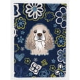 thumbnail image 1 of Carolines Treasures BB5067GF Blue Flowers Cocker Spaniel Garden Size Flag, 1 of 3