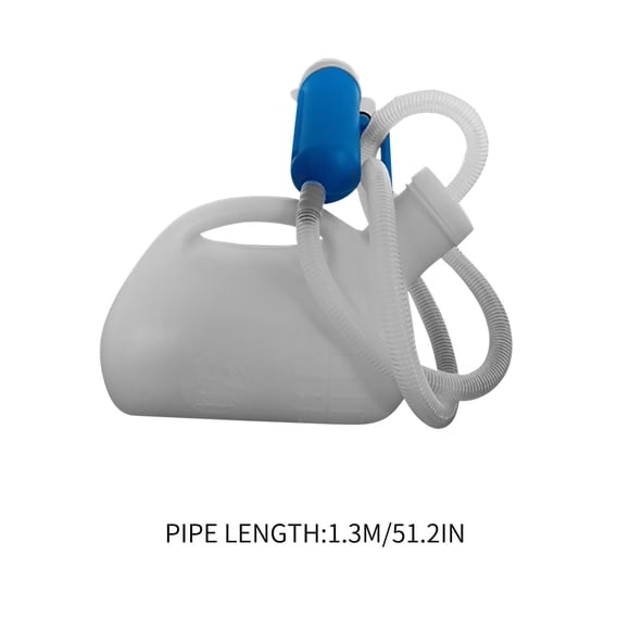 Portable Urinals for Men, Men Urinal Bottle Spill Proof Reusable Male Pee Bottle Camping Toilet Thicken Men'S Potty 2000 Ml 58" Long Tube with Lid Household Supplies