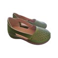 thumbnail image 3 of UKAP Lady Sandals Slip On Wedges Solid Color Shoes Travel Breathable Green 11, 3 of 3