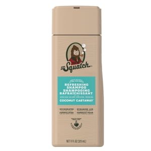 Dr. Squatch Coconut Castaway Natural Hair Shampoo for Men, 11 fl oz