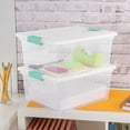 thumbnail image 3 of Sterilite Deep Clear Plastic Storage Bin with Clear Lid Aqua Latch, 8 Pack, 3 of 10