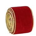 thumbnail image 4 of Aursykel Crushed Velvet Wired Ribbon for Gift Wrapping Christmas Tree Decoration and Craft Wreath Supplies with Snowflake Design 2.5 Inch Wide by 9.84ft Long Long Lasting Polyester, 4 of 7