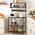 thumbnail image 2 of HOMCOM Baker's Rack with Power Outlet, USB Charger, Microwave Stand, Grey, 2 of 6
