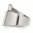 thumbnail image 3 of Bague Fantaisie en Acier Inoxydable Poli 6 Tailles, 3 of 6