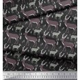 thumbnail image 3 of Soimoi Gray Rayon Fabric Deer Animal Fabric Prints By Yard 42 Inch Wide, 3 of 3