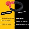 thumbnail image 3 of Rugged Soft Shackle with Protective Portable Truck Strap Cover Carabiner Ring Rope Hitch Portable Truck Towing Ropes for Off-Road Trailers Red, 3 of 9