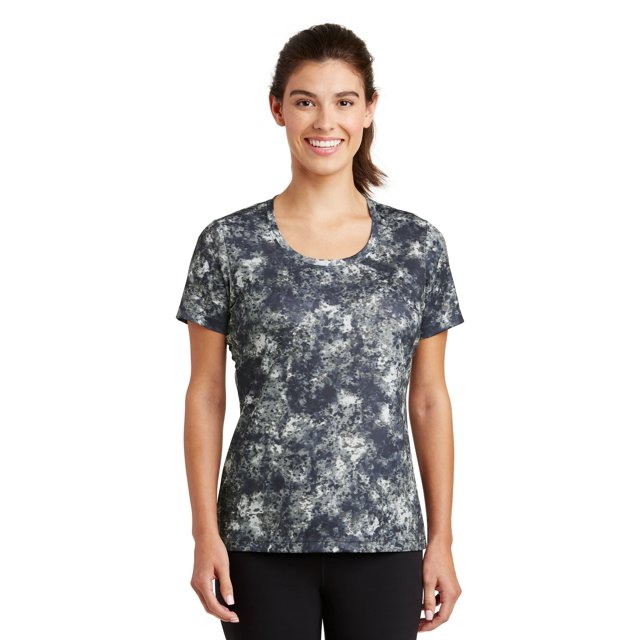 Discontinued Sport-Tek ® Tee-Shirt Col Rond Minéral pour Femmes. Lst330 S Vrai Marine