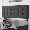 thumbnail image 3 of Eastvita Dark Grey Full Bed Frame - Upholstered Platform Bed with Adjustable Headboard/4 Storage Drawers/Square Stitched Button Tufted/No Box Spring Needed/Noise Free/Easy Assembly, 3 of 6