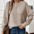 thumbnail image 2 of Timegard Womens Sweaters Crewneck Long Sleeve Knit Pullover Fall Winter Casual Loose Solid Color Tops, 2 of 7