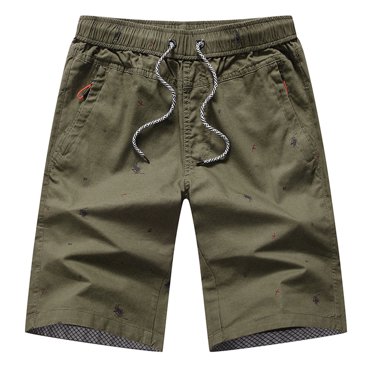 TopLLC Mens Shorts, Men's Pants Shorts Fashion Men's Pocket Zipper Buttons Print Leisure Time Tooling Short Pants