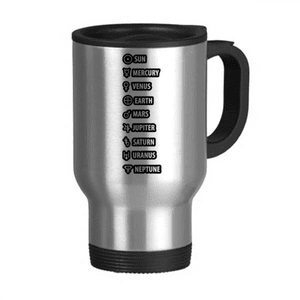 Expression Star Sun System Travel Mug Flip Lid Inox Steel Cup Car Tumbler Thermos