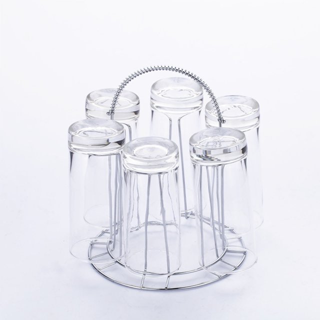 Draining Cup Storage Rack, Household Glass Cup Holder Stainless Steel For Party