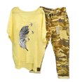 thumbnail image 1 of Ensembles Assortis pour Femmes Imprimé Col Ras du Cou Manches Mi-Longues Chandail à Enfiler Hauts + Pantalons Ensemble Tenues pour Femmes Ensembles 2 Pcs en Liquidation, 1 of 6