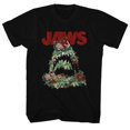 thumbnail image 1 of Jaws T-Shirt pour Adulte Noir à Motif de Requin Floral, 1 of 1