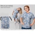 thumbnail image 5 of oneOone Polyester Spandex Medium Blue Fabric Floral Retro Sewing Material Print Fabric By The Yard 56 Inch Wide, 5 of 5