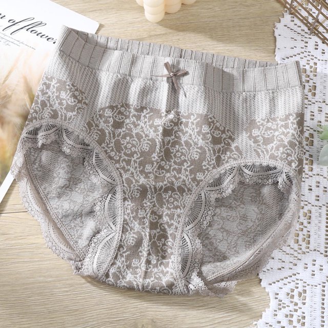 DPTALR Culottes Aguichant en Dentelle Fragmentée Taille Mi-Haute Sans Trace pour Femmes