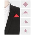 thumbnail image 3 of INSPIRE CHIC Men's Pocket Squares Solid Color Handkerchiefs Red One Size, 3 of 4