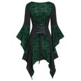 thumbnail image 2 of DYMADE Halloween Women Skull Button Gothic Irregular Top Cosplay Party Wear, 2 of 3