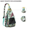 thumbnail image 3 of Cute Cartoon Shark Sling Backpack - Playful Underwater Shark Pattern, Lightweight & Durable (Marine Life Lover Gift), 3 of 4