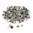 thumbnail image 1 of veasfak 50 Sets Double Side Rivets Studs DIY Shoes Clothes Snap Button 7mm - Yellow, 7mm Green, 1 of 9
