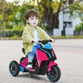 thumbnail image 4 of Gymax Moto pour Enfants à Chevaucher 6 V à Batterie, Tricycle Motorisé avec Musique et Klaxon, Rose, 4 of 10