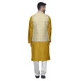 thumbnail image 3 of Atasi Ethnic Kurta Churidar Pajama Set With Printed Nehru Jacket Set For Mens, 3 of 3