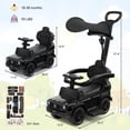 thumbnail image 3 of Costway 3 in 1 Ride on Push Car Mercedes Benz G350 Stroller Sliding Car w/ Canopy Black, 3 of 10