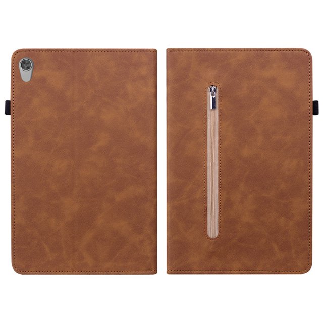 For Lenovo Tab M8 HD Cover Case PU Leather Soft Silicone Back Wallet Cover Tablet for Lenovo Smart Tab M8 TB 8505X 8705F Case Brown Tab M8 3rd Gen 2021