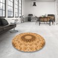 thumbnail image 4 of Ahgly Company Tapis de Zone Carré Orange Lavable en Machine, 6 Pieds Carré, 4 of 7