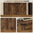 thumbnail image 3 of HOMCOM 2 Drawer Vertical File Cabinet with Silent Slides, Rustic Farmhouse Filing Cabinet with Barn Doors for A4/Letter Size, Printer Stand with Storage for Home Office, Rustic Brown, 3 of 5