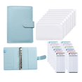 thumbnail image 1 of PU Leather Notebook Binder  Refillable 6 Ring Binder For A6 Filler Paper  Loose Leaf Personal Planner Binder Cover With Cash Envelopes, 1 of 6